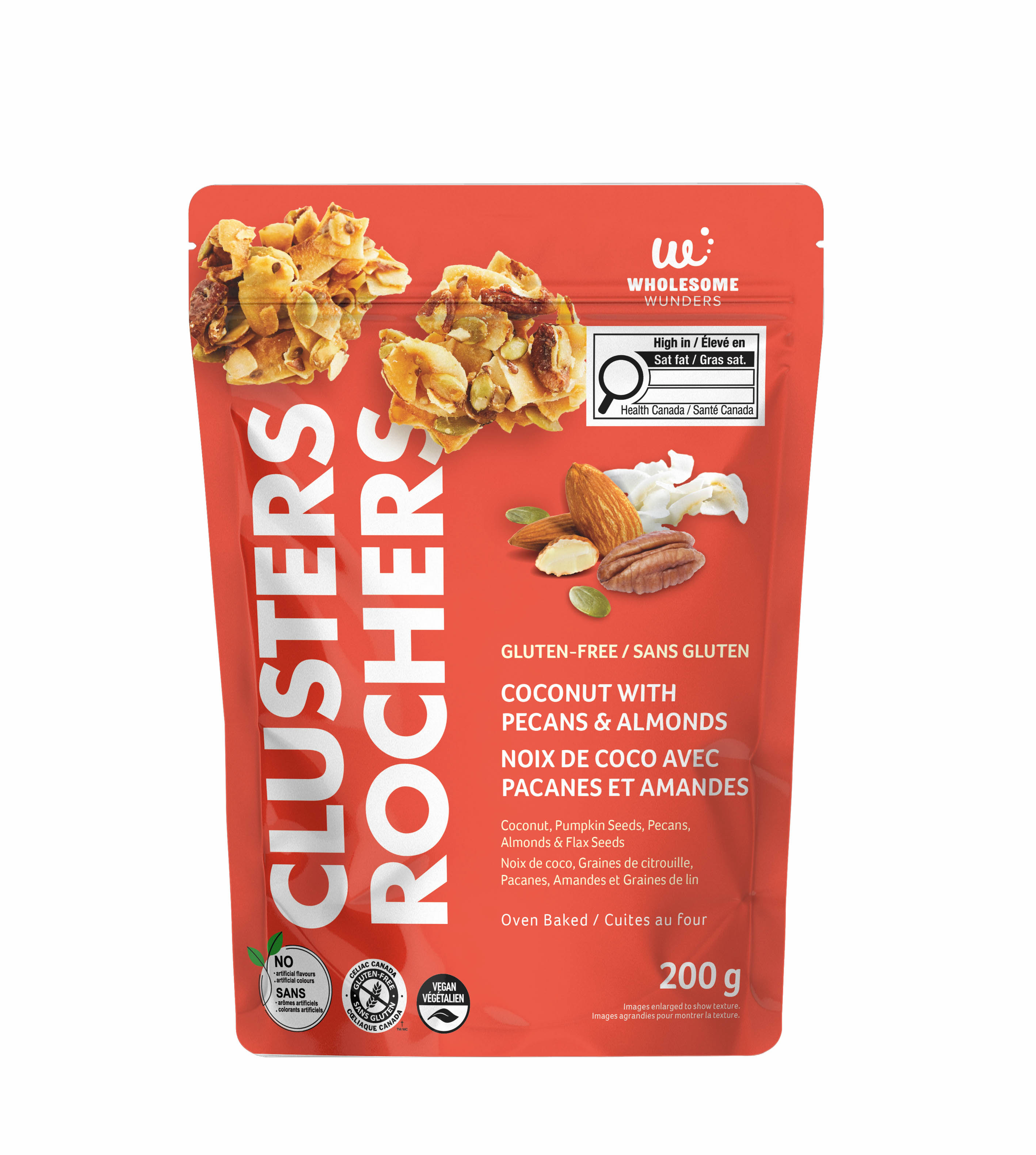 Wholesome Wunders Coconut with Pecans & Almonds — 200g resealable bag